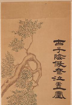 A pair of scroll paintings, signed Zhang Zhiwan (1811-1897).