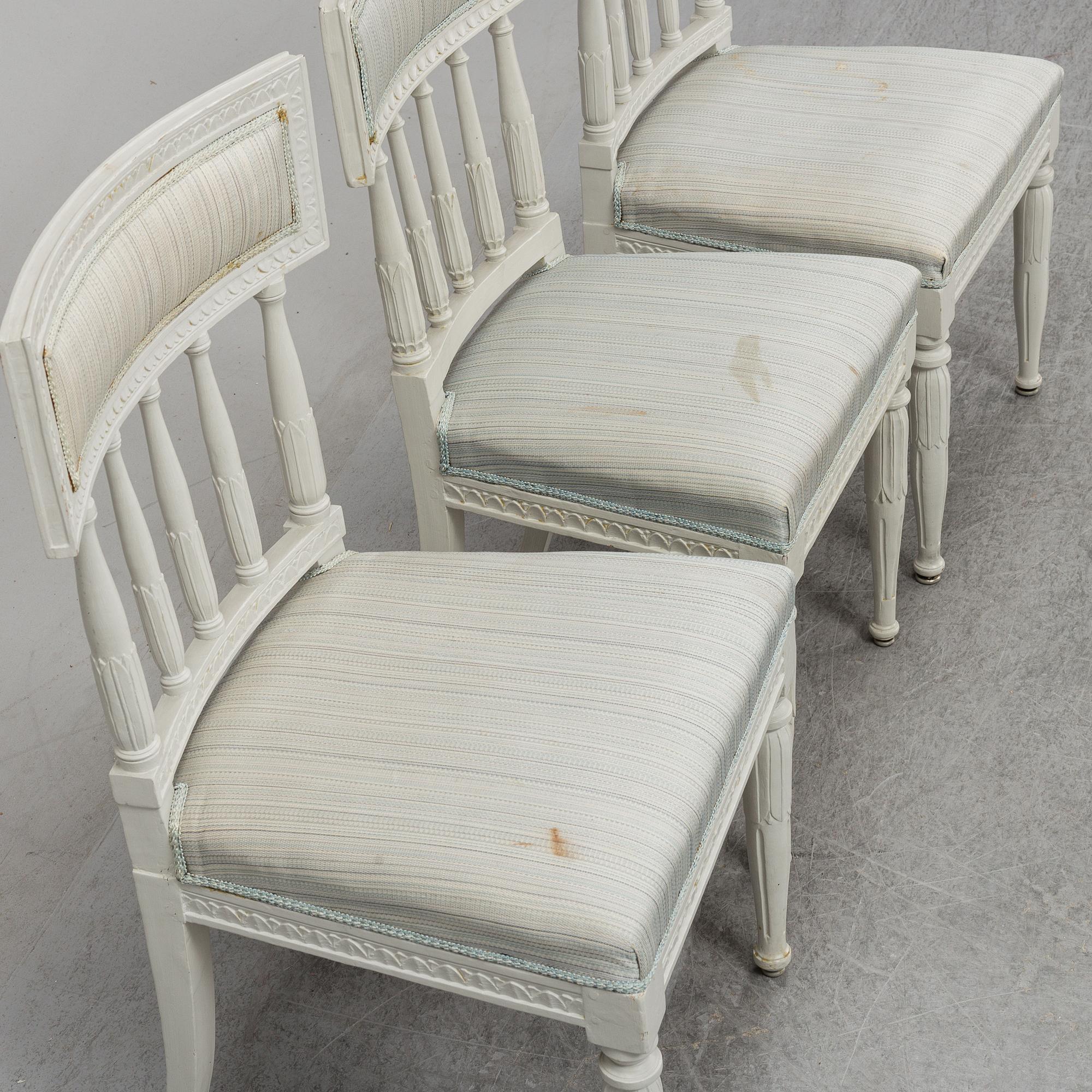 STOLAR, 3 st, sengustavianska, omkring år 1800.