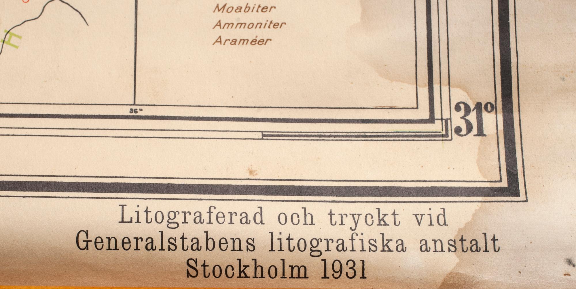 SKOLKARTOR, 2 st. Palestina resp Bibelns länder.