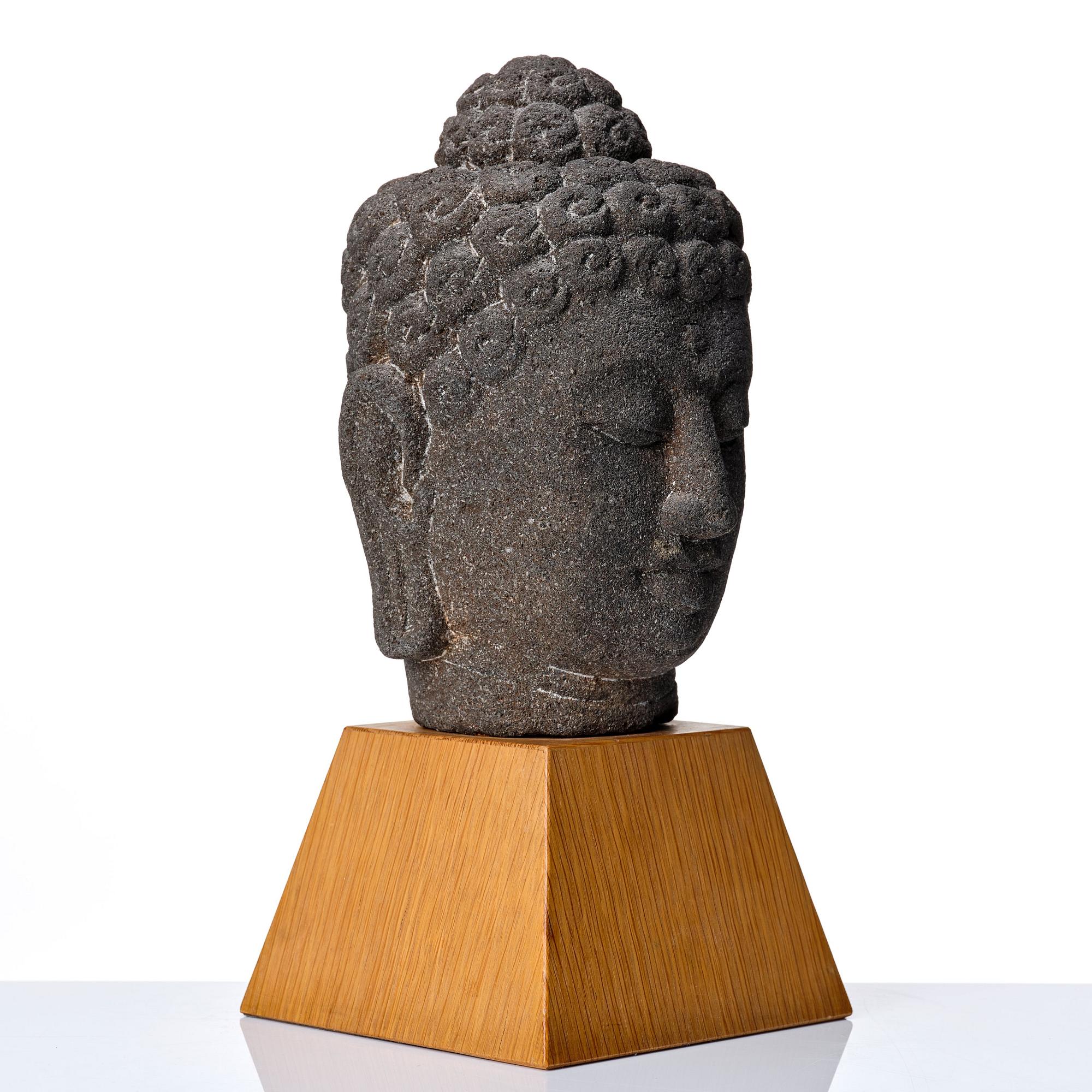 A Borobodur style Head of Buddha, Java.