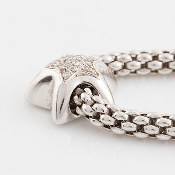 Fope, 18K white gold and brilliant cut diamond necklace.