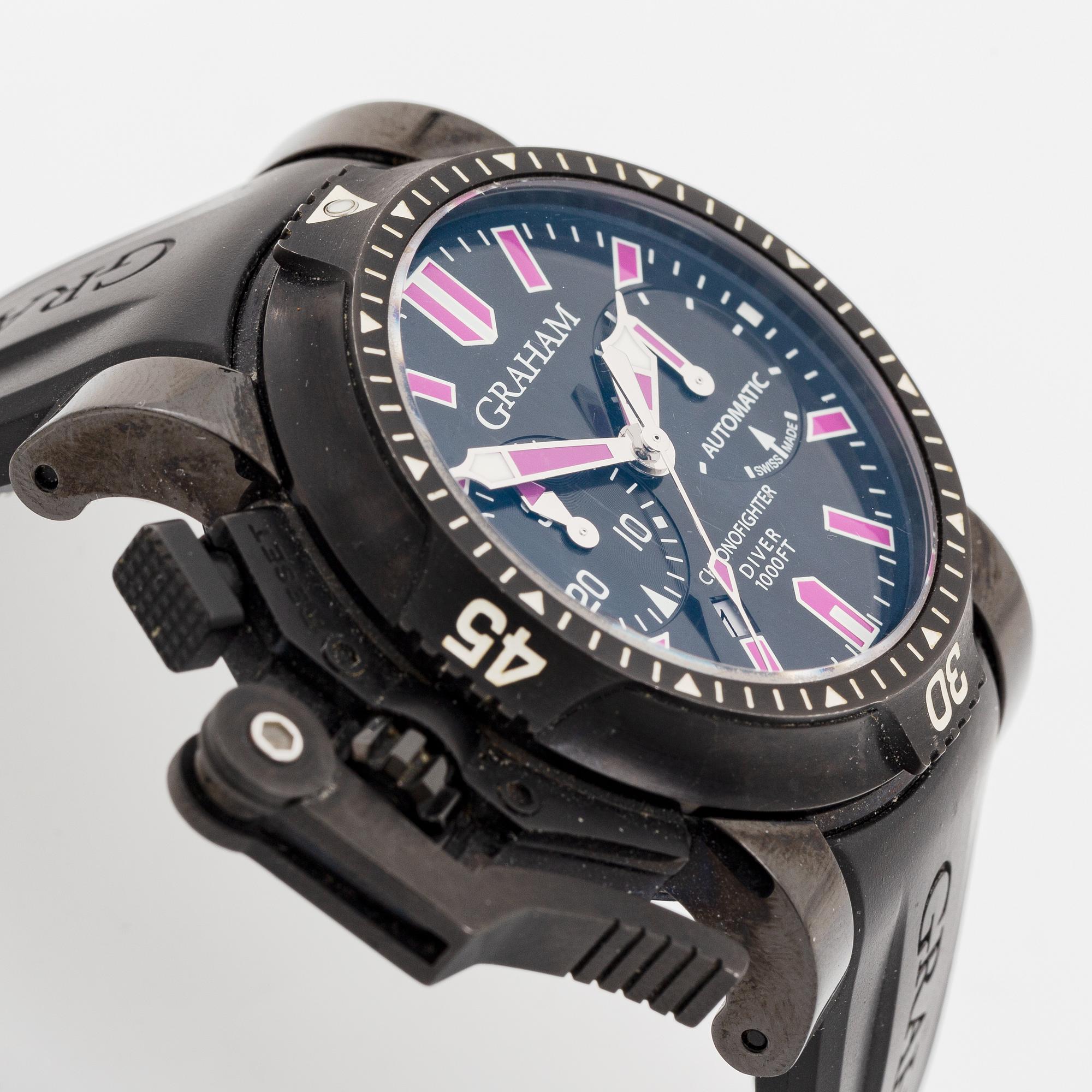 Graham, Chronofighter Oversize, Diver, chronograph, wristwatch, 47 mm.