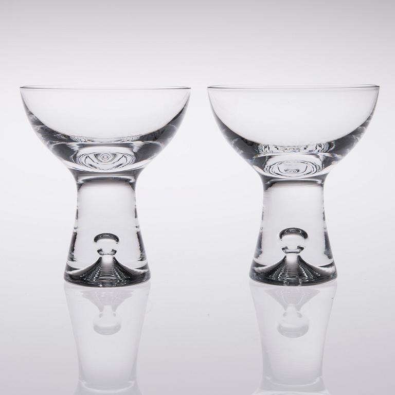 COCKTAILGLAS, 8 st, "Tapio" Tapio Wirkkala, Ittala 1900-talets senare hälft.