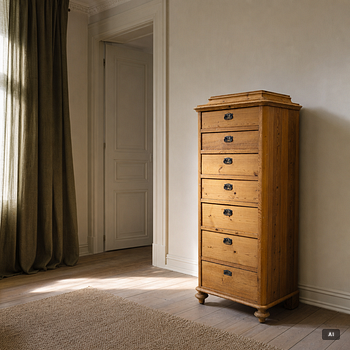 A chest of drawers, late 19th Century.