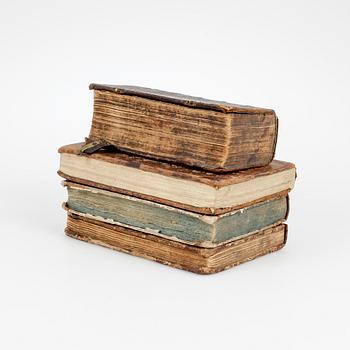 BÖCKER, 4 stycken, 1700-/1800-tal.