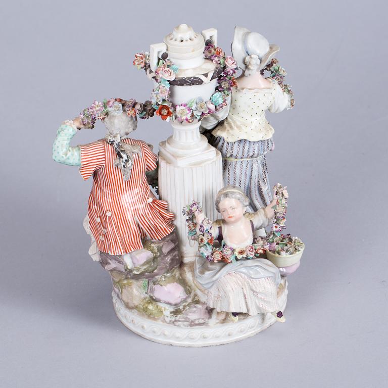 FIGURGRUPP, porslin, Meissen Marcolinistil.