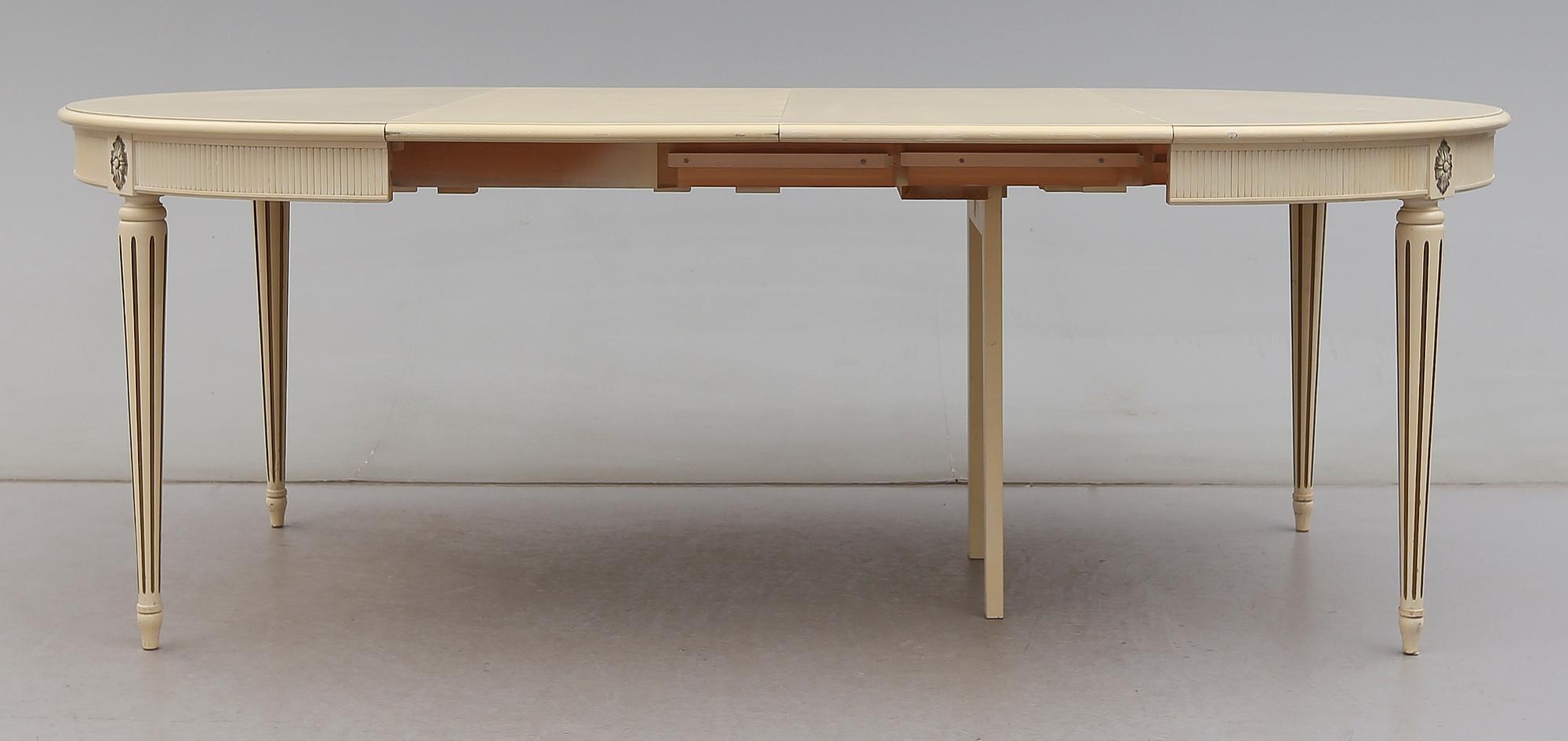 MATSALSMÖBEL, 7 delar, gustaviansk stil, 1900-talets andra hälft.