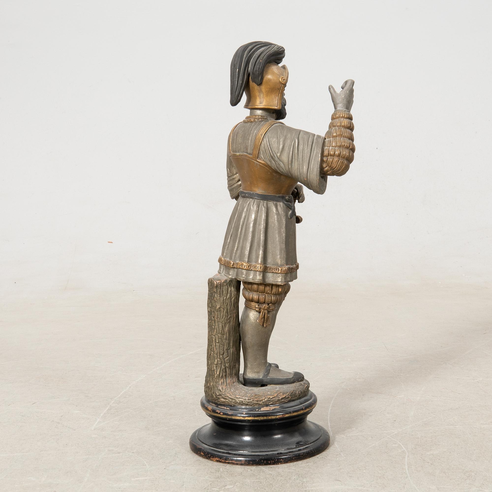 Decorative sculpture Knight in armour circa 1900.