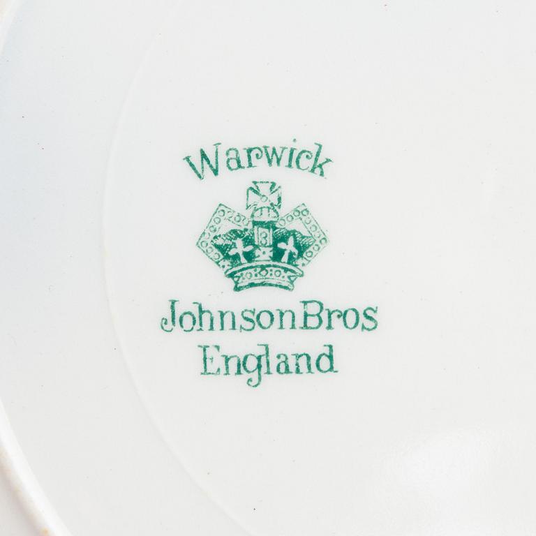 A 62-piece Johnson Brothers dinnerware set.