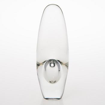 TIMO SARPANEVA Orchid glass sculpture, signed Timo Sarpaneva Iittala.