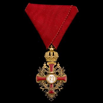 An Austrian Order of Franz Joseph in gold and enamels  by V.Mayer Söhne, Vienna.