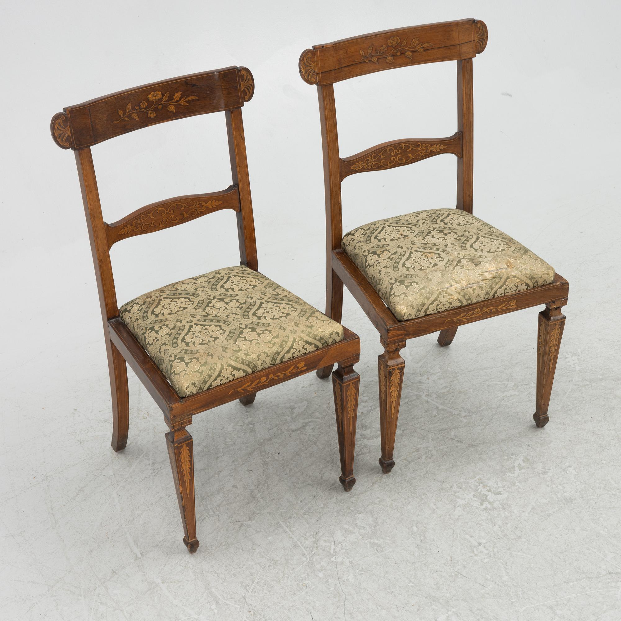 Chairs, a pair, Italy, circa 1900.