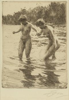 ANDERS ZORN, etching, 1910, signed in pencil.