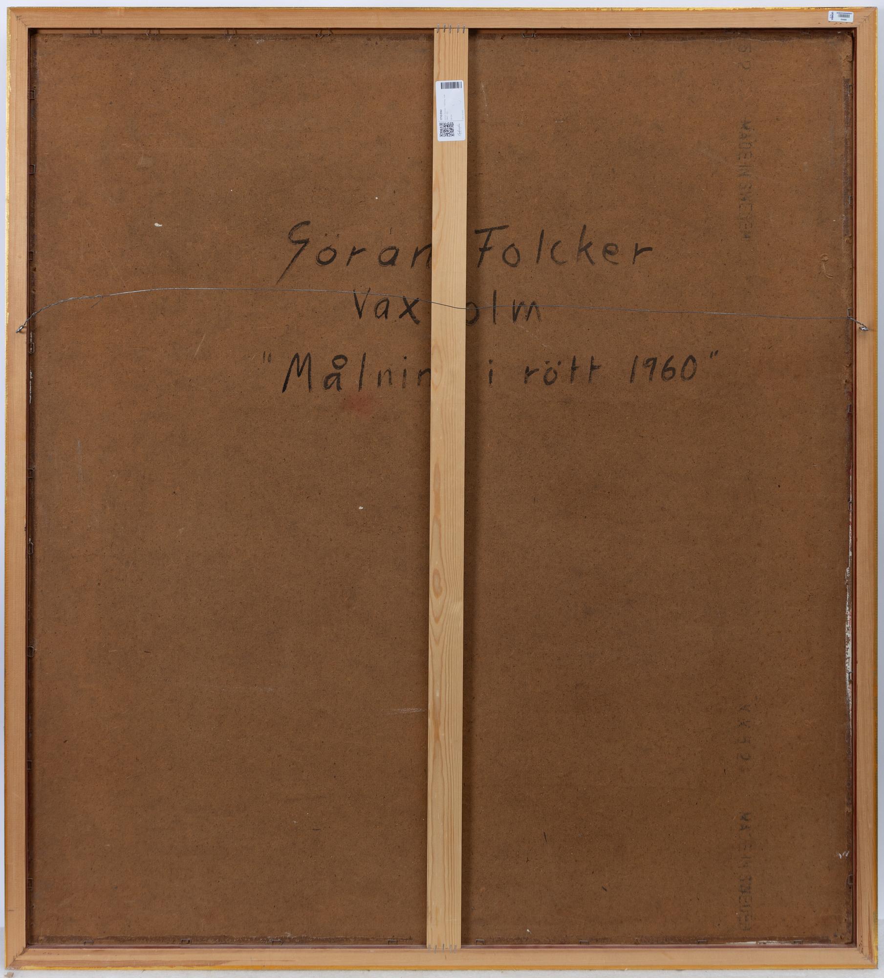 Göran Folcker, "Målning i rött 1960".