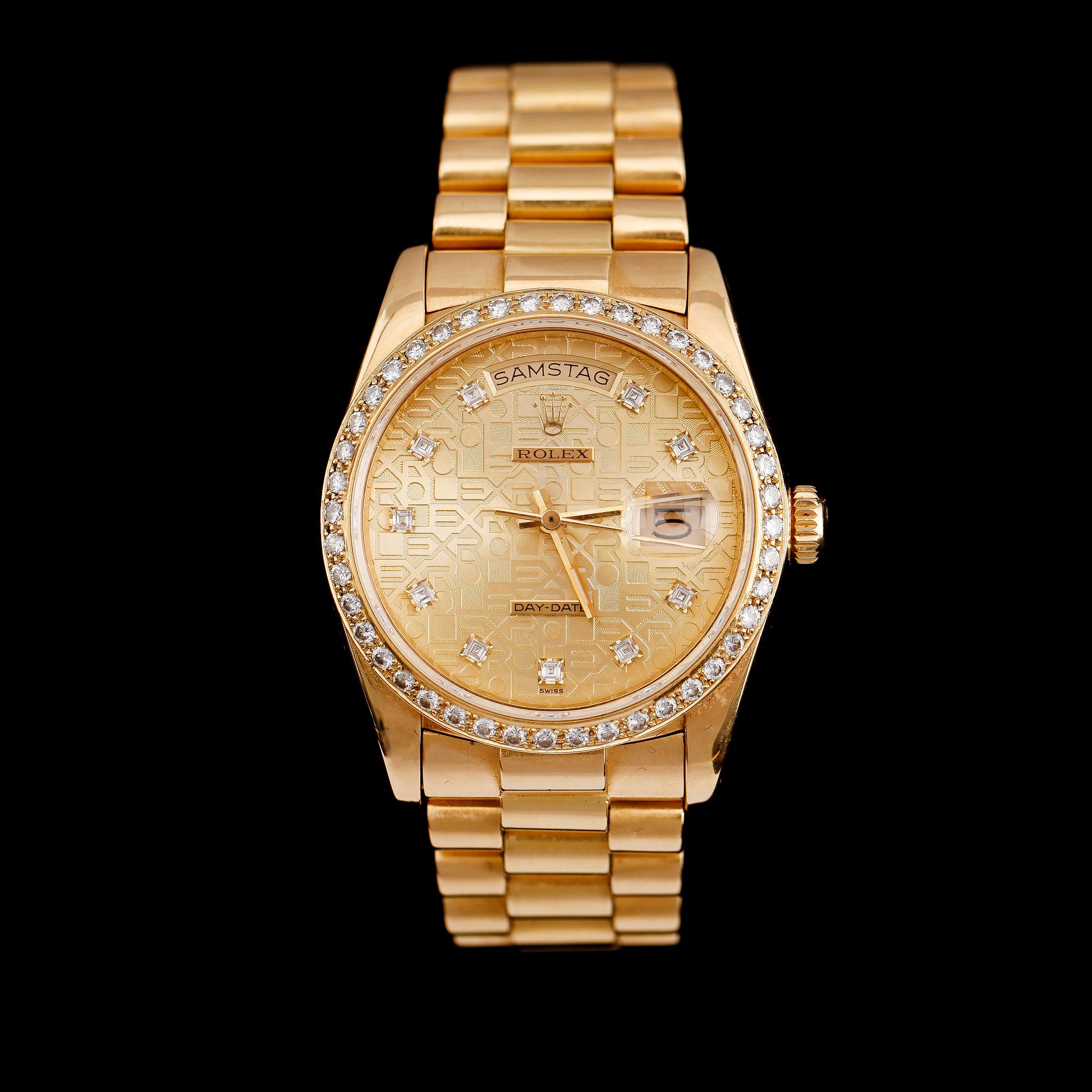 ARMBANDSUR, 18 k guld, Rolex, Day Date. Automatisk.