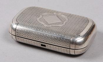 CIGARETTETUI, silver, Ryssland, 1880-tal.