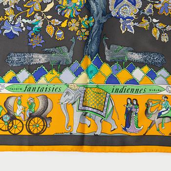 Hermès, a 'Fantasies Indiennes' twill silk scarf.