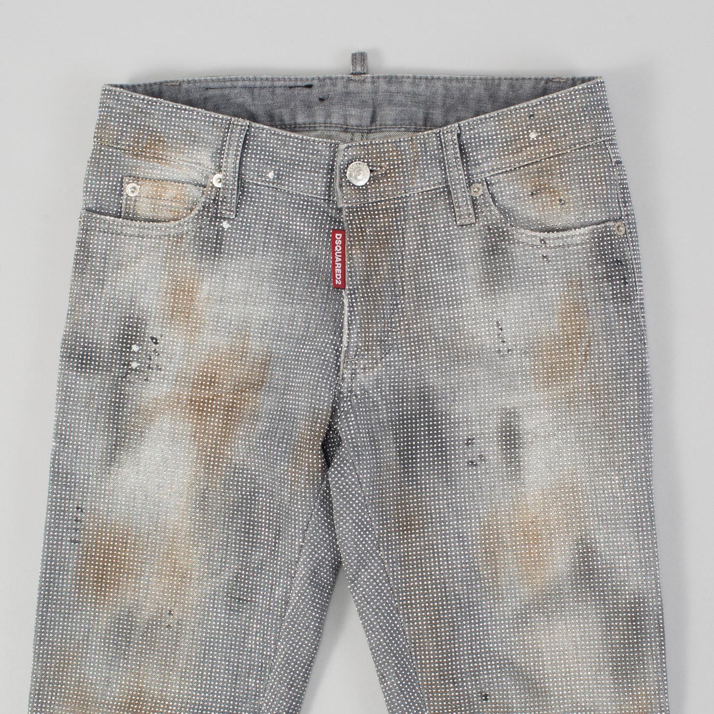 Jeans with tinsels by Dsquared.