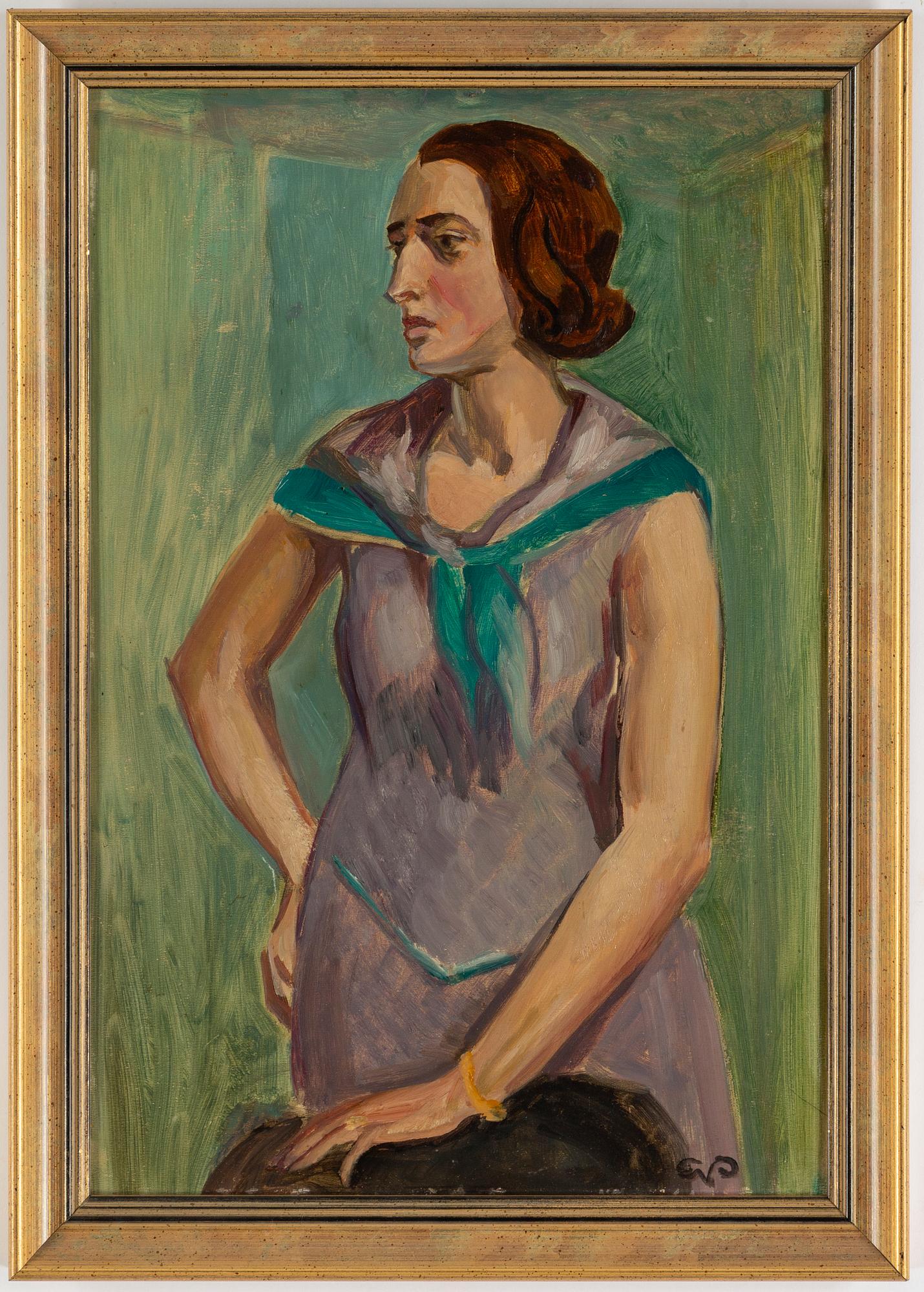 Georg Pauli, oil on paper-panel, signed.
