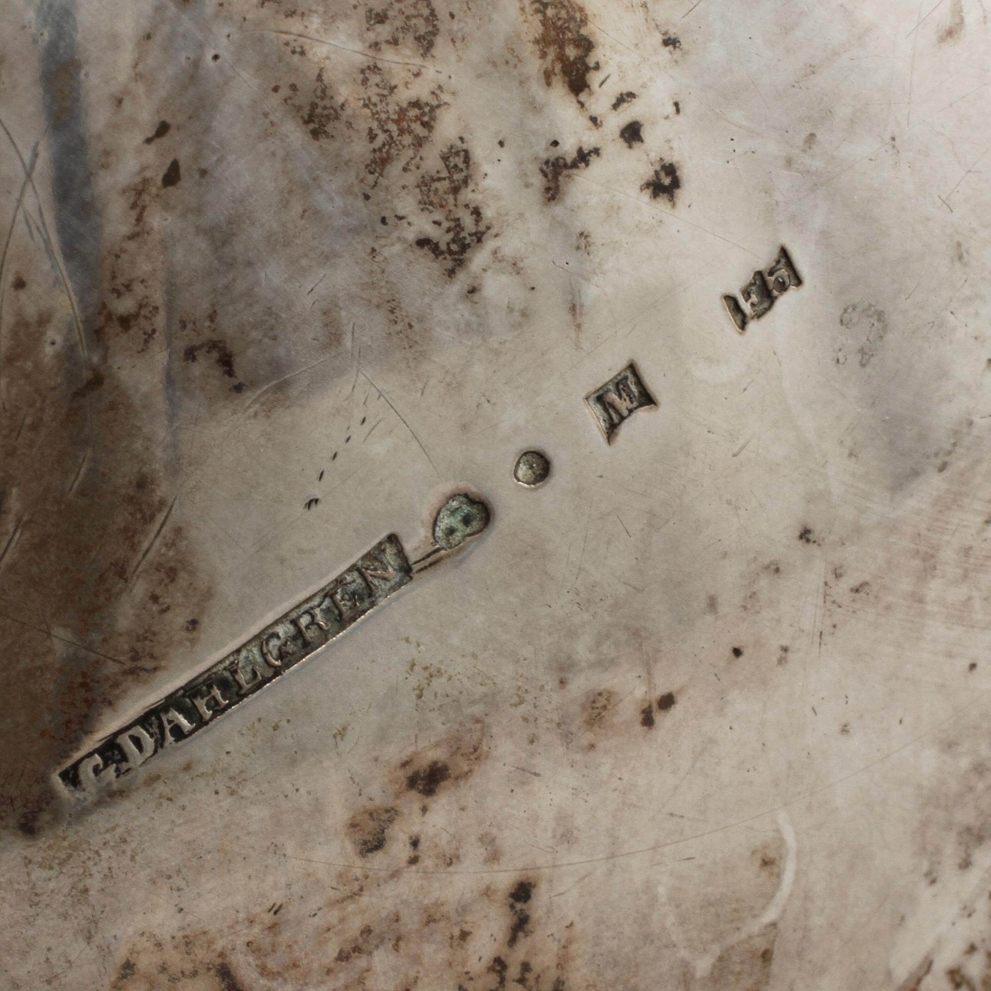 KAFFEKANNA, silver, Gustaf Dahlgren, Malmö, 1860. Vikt 645 g.