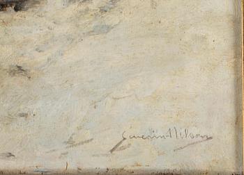 SEVERIN NILSON, olja på pannå, signerad.