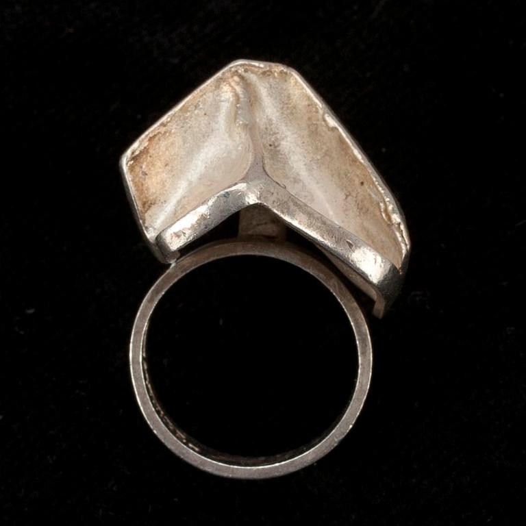 RING, silver, "I Magma" Björn Weckström Lapponia, 1969.