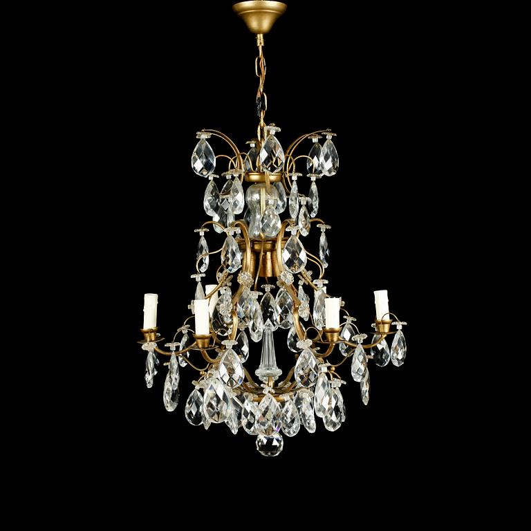 LJUSKRONA, barockstil, 1900-talets första hälft. Höjd ca 65 cm.