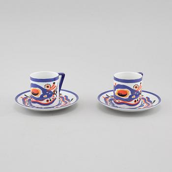 A pair of coffee cups with motiv by Wassily Kandinsky from 21th century.