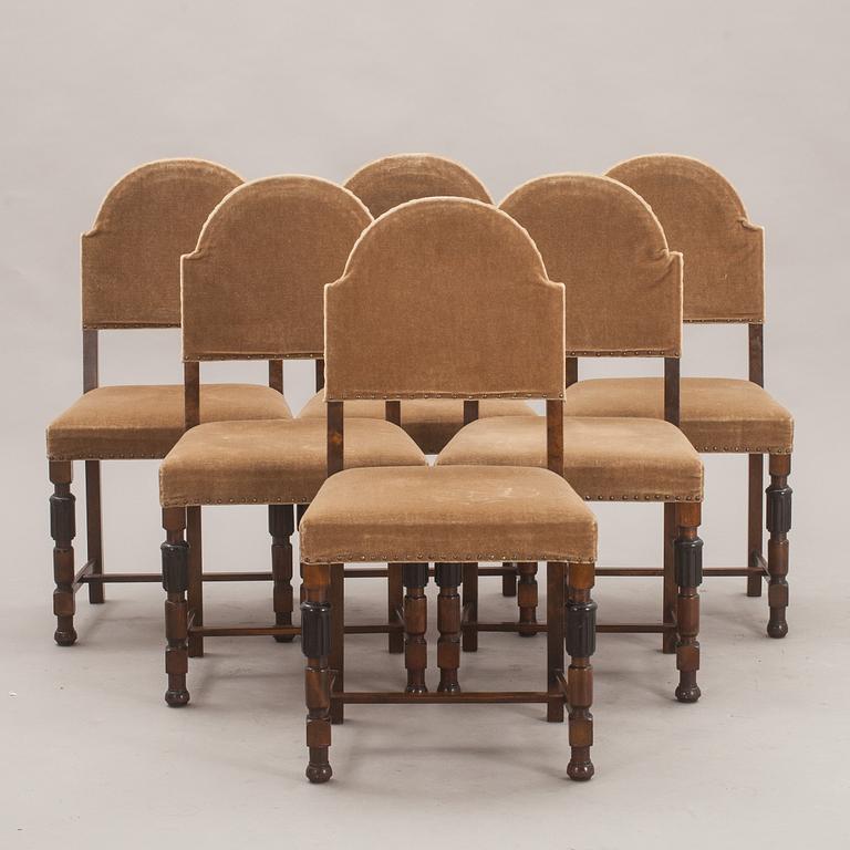 STOLAR, 6 st, barockstil. 1900-tal.