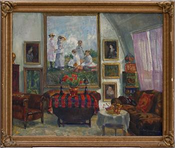 HALFDAN STRÖM. Olja på duk. Signerad Halfdan Ström och daterad 1928.