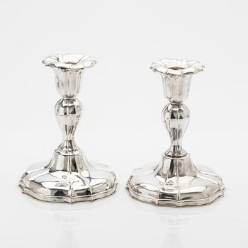 Candelabras, silver, Rococo style, 20th century.