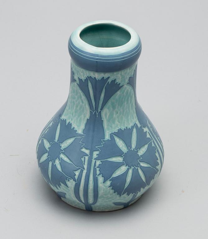 VAS, flintgods, Josef Ekberg, Gustavsberg, Sgrafitto, 1922, märkt 308.
