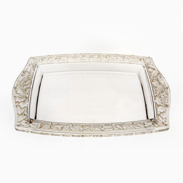 René Lalique, bricka/fat  1940-tal gjutet glas.