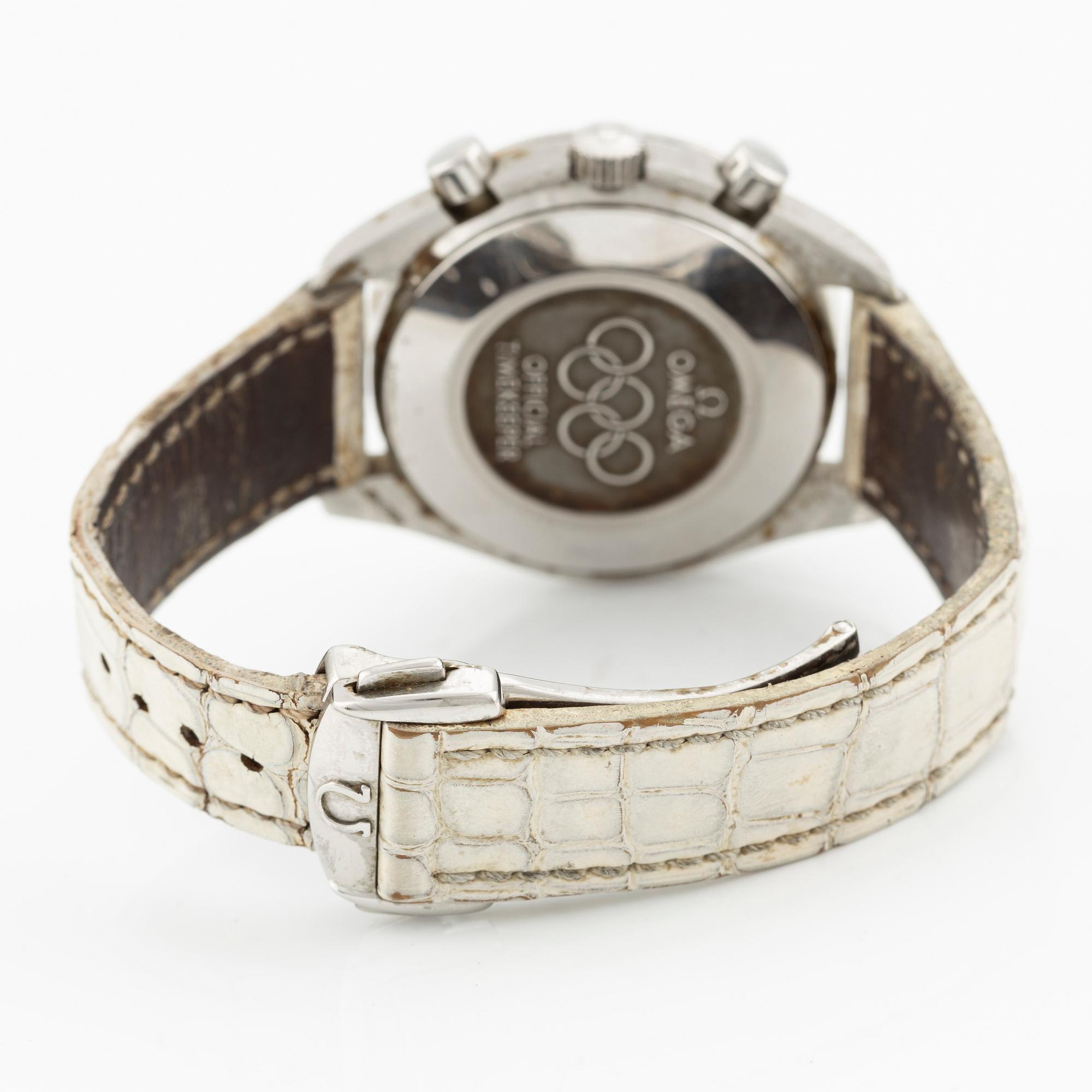 Omega, Olympic Games Collection, "Mother-of-pearl dial", chronograph, wristwatch, 35.5 mm.