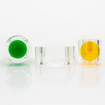 Siv Lagerström, three rings, acrylic plastic, 1970s.