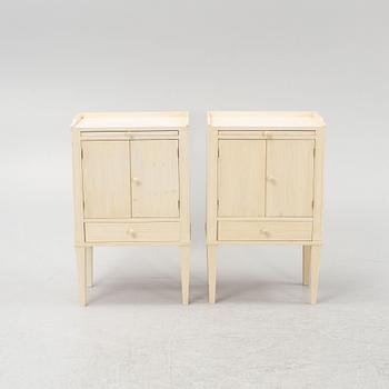 Sängbord, ett par, Gustaviansk stil, 1900-talets slut.