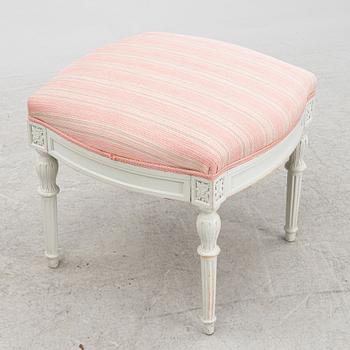 A Gustavian-style stool, 20th century.