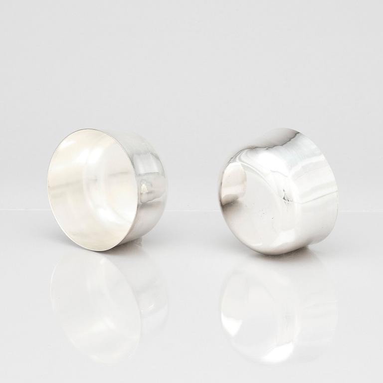 Sköljskålar, 6 stycken, Indien, silver, ostämplade. Alva & Gunnar Myrdals samling.