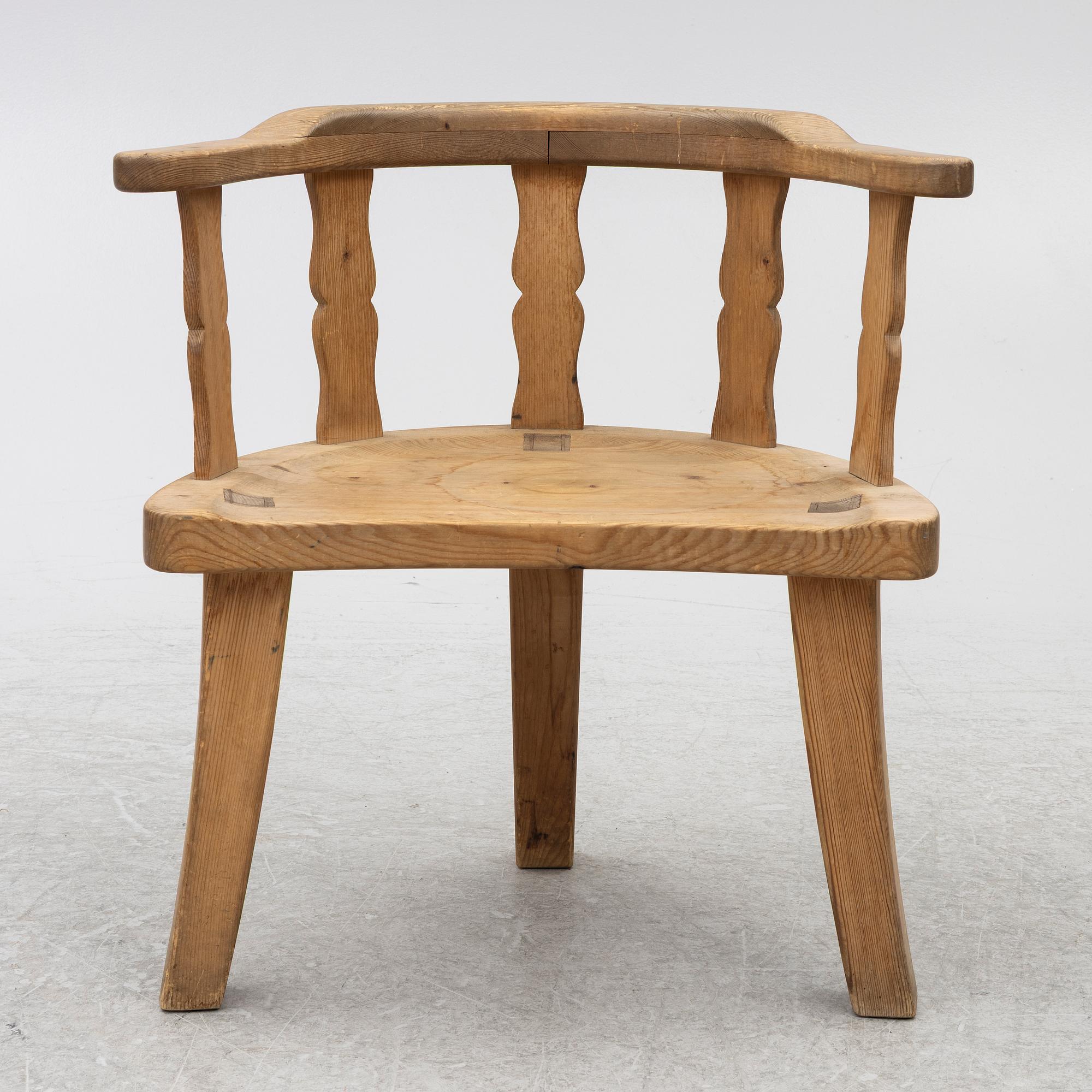 A folk art chair, circa 1900.