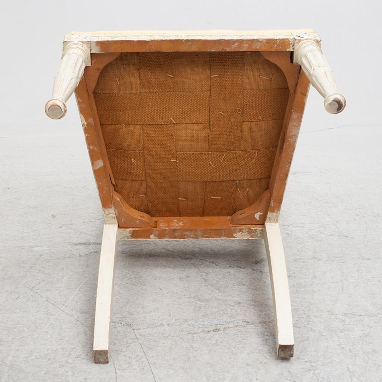 Four chairs, late Gustavian style,from  around th year 1900.