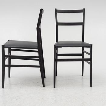 Gio Ponti, a set of two "Superleggera" chairs, Cassina, 21st century.