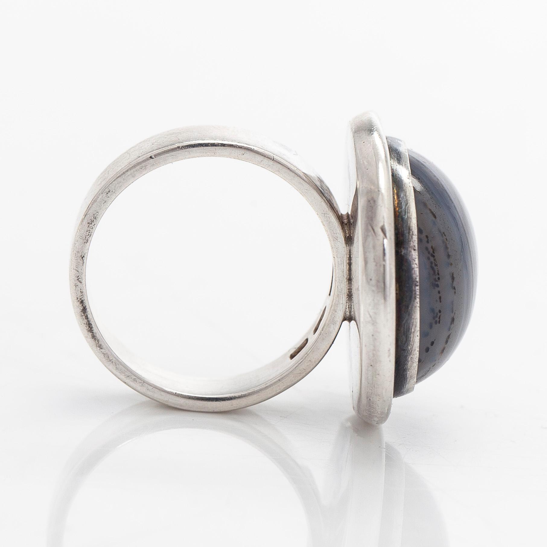 Saara Hopea, ring, silver, Ossian Hopea, Borgå 1978.