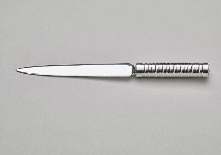 Sigvard Bernadotte, a sterling letter opener, Georg Jensen, Copenhagen post 1945.