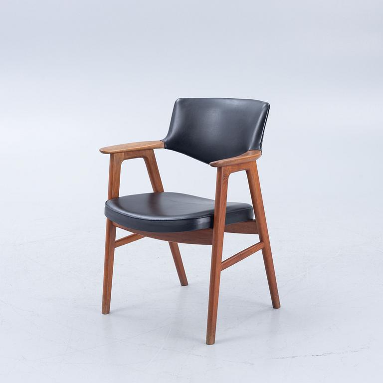 Erik Kirkegaard, a teak armchair,  Høng Stolefabrik, Denmark, 1960's.