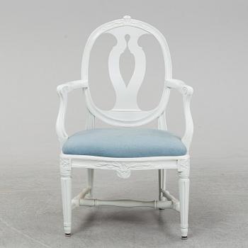 A late 18th century Gustavian armchair.