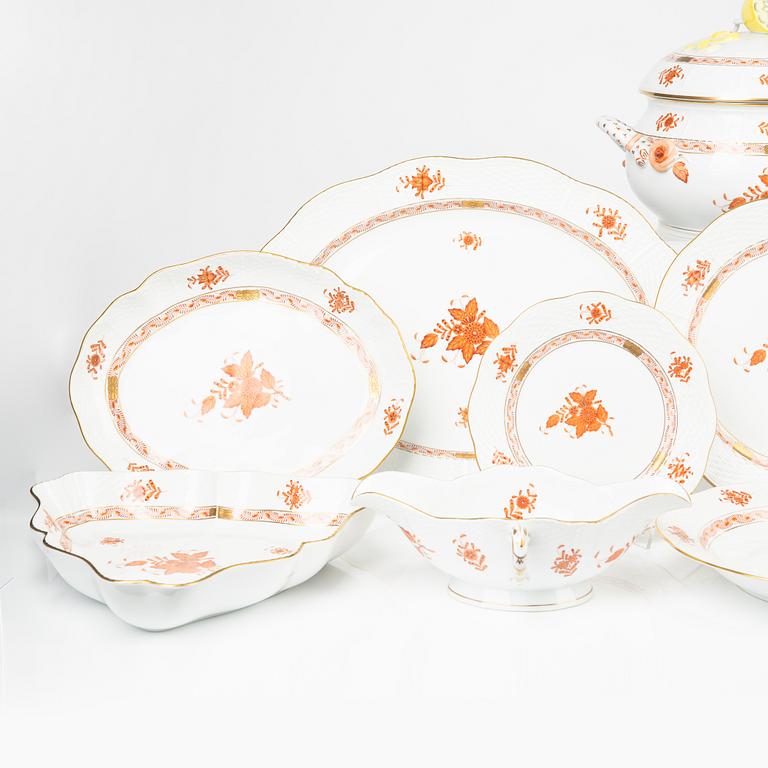 A 29-piece porcelain dinner service from Herend, Hungary.