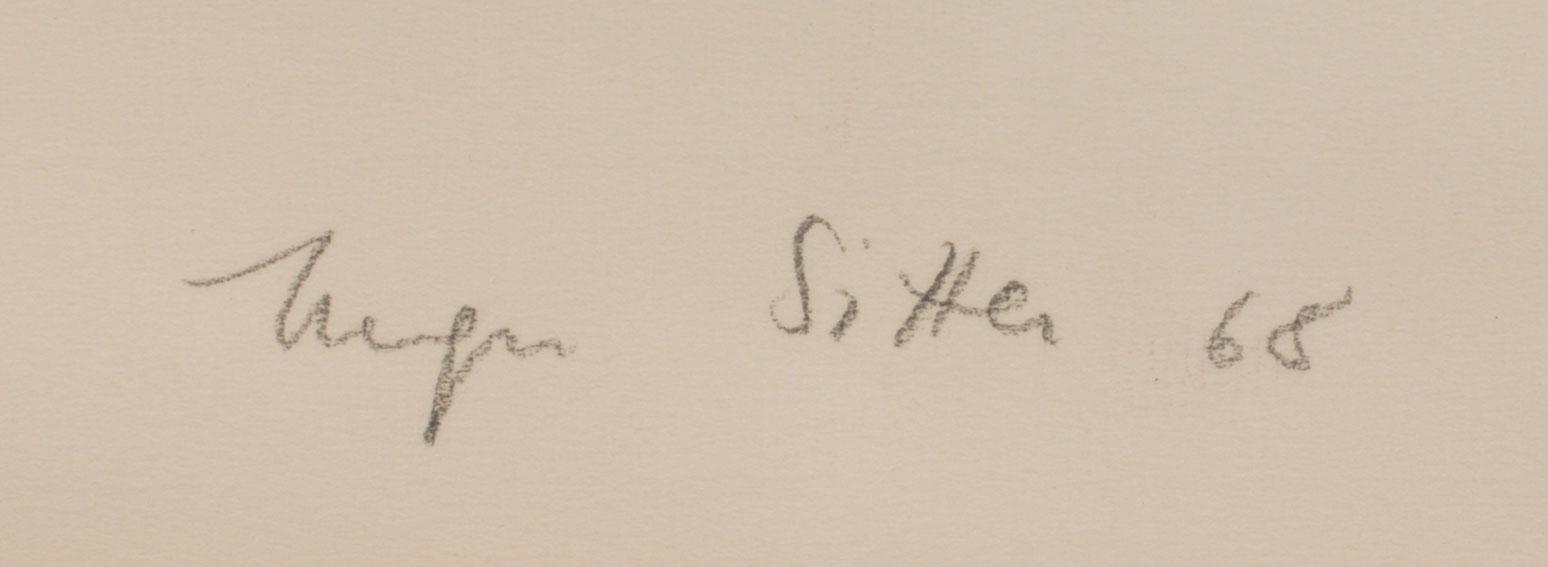 INGER SITTER, litografi, signerad, daterad -68 och numrerad 6/35.