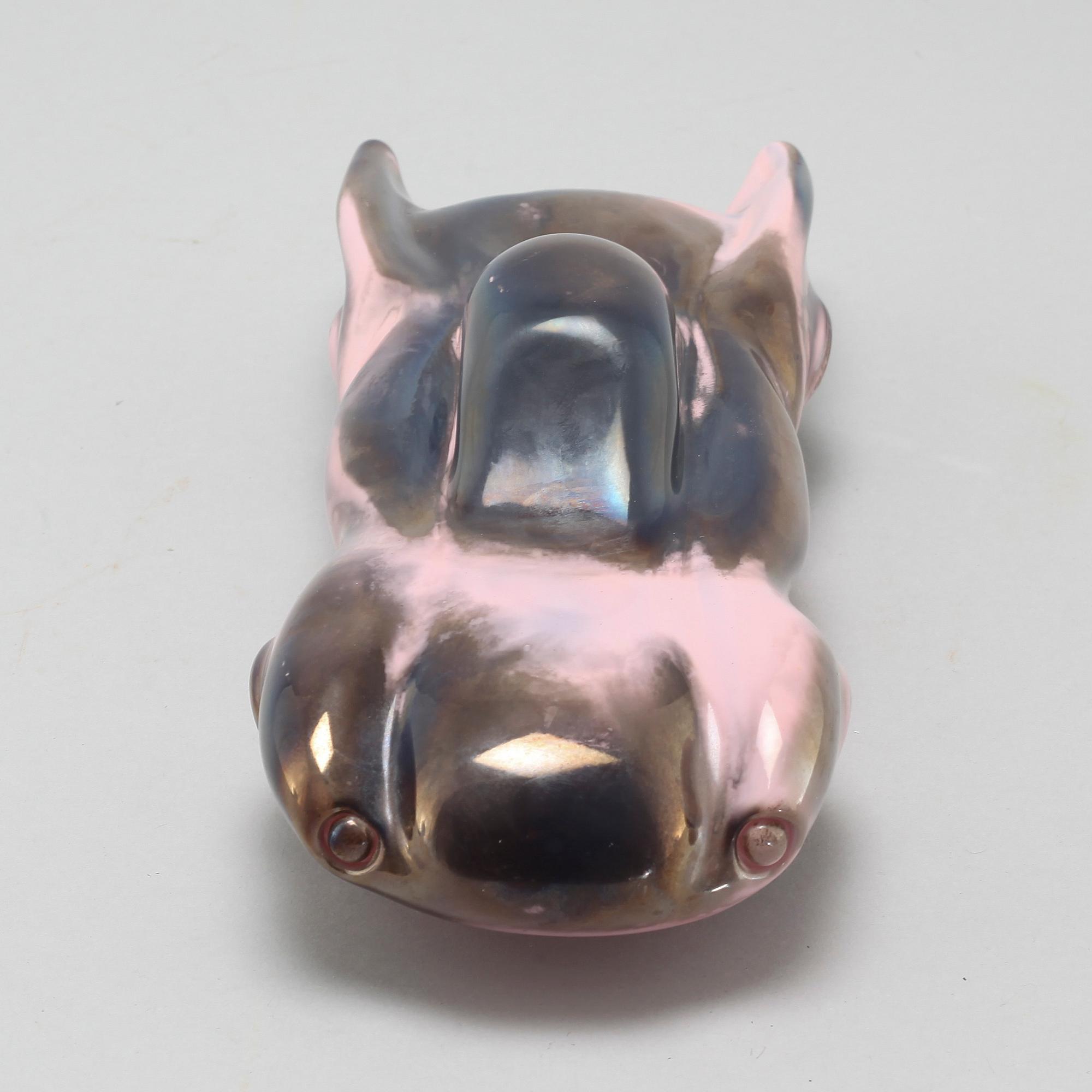 A glass sculpture by Olle Bronzén for Kosta Boda, limited edition 300, signed.