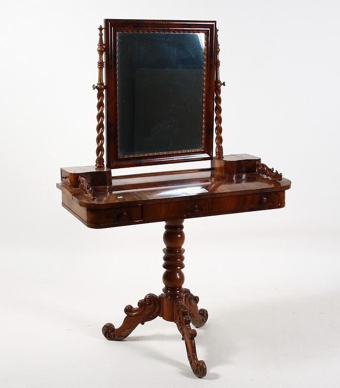 TOILETTEBORD, nyrkoko, 1800-talets andra hälft.