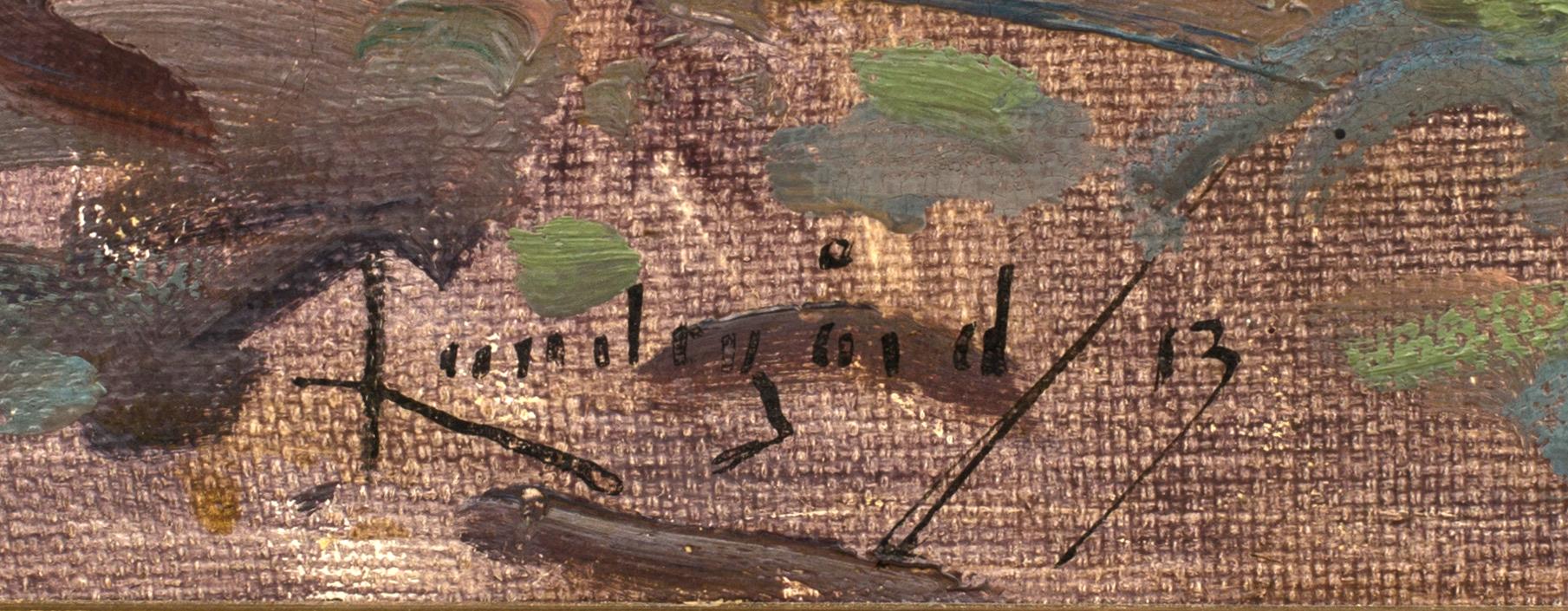 JUSTUS LUNDEGÅRD, olja på duk, signerad.